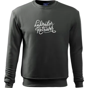 Labrador - nápis okrasný - Mikina Essential dětská - 158 cm/12 let ( Tmavá břidlice (šedá se zeleným nádechem) )