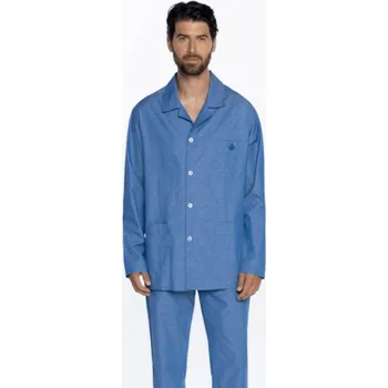Pánské pyžamo Soft Cotton GUASCH Pánské pyžamo PATRICIO M Modrá GUASCH Pánské pyžamo PATRICIO M Modrá - 8431204667379