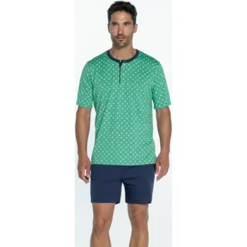 Pánské pyžamo Soft Cotton GUASCH Pánské pyžamo Xavier L Zelená GUASCH Pánské pyžamo Xavier L Zelená - 8431204615714