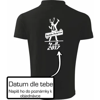 Pánská košile Bachelor Crew - Polokošile pánská Pique Polo 203 - L ( Černá )