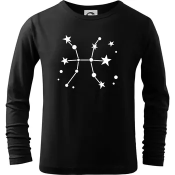 Chlapecké oblečení Souhvězdí - Pisces - Ryby - Triko dětské Long Sleeve - 158 cm/12 let ( Černá )