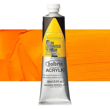Vodová barva Akrylová barva Holbein Heavy Body - Luminous Yellow Balení: 60 ml