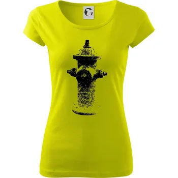 Dámské tričko Hasičský hydrant americký - Dámské triko Pure - XS ( Limetková )