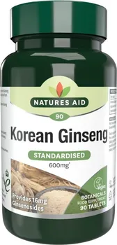 Přírodní produkt Natures Aid Korean Ginseng Standardised 600 mg 90 tbl.