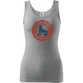 Dámské tričko Roller Derby - Dámské tílko - XL ( Tmavě šedý melír )