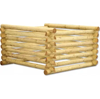 Kompostér Dřevěný kompostér půlkulatina 150x150 (Dřevěný komposter z půlkulatiny)