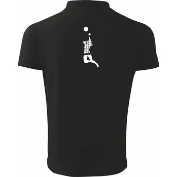 Pánská košile Volejbalistka síť - Polokošile pánská Pique Polo 203 - 4XL ( Černá )