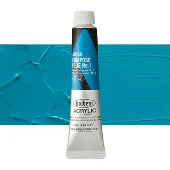 Vodová barva Akrylová barva Holbein Heavy Body - Compose Blue no.1 Balení: 20 ml