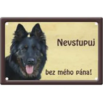 Plechová cedule Smal Výstražná cedule: Chodský pes II