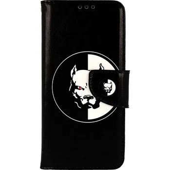 Pouzdro na mobilní telefon Pouzdro Xiaomi Redmi Note 11 knížkové Černobílý pitbull (kryt neboli obal na Xiaomi Redmi Note 11)