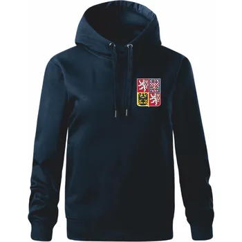 Dámská mikina ON-DESIGN Mikina dámská s českým znakem Velikost: XL, Barva: námořní modrá