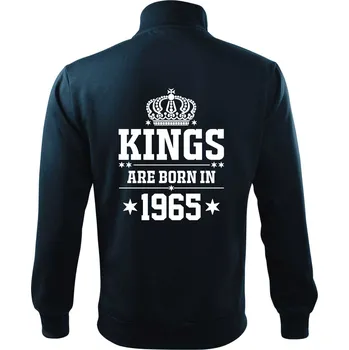 Pánská mikina Kings are born in 1965 - Mikina bez kapuce Adventure - XL ( Námořní modrá (velmi tmavá - téměř černá) )