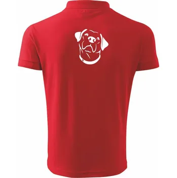 Pánská košile Labrador obrys - Polokošile pánská Pique Polo 203 - 3XL ( Červená )