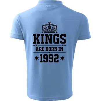 Pánská košile Kings are born in 1992 - Polokošile pánská Pique Polo 203 - 3XL ( Pyžamově světlá modrá )