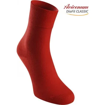Dámské ponožky Bavlněné ponožky Avicenum DiaFit Classic Červená 41-44