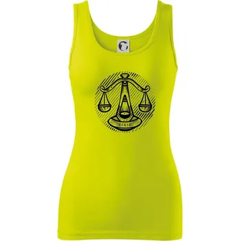 Dámské tričko Váhy čárkovaný kruh - Dámské tílko - 2XL ( Limetková )