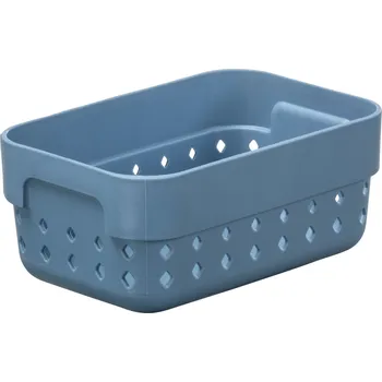 Úložný box PLAST TEAM Košík, organizér SEOUL 11,8 x 7,8 x 5 cm, modrý