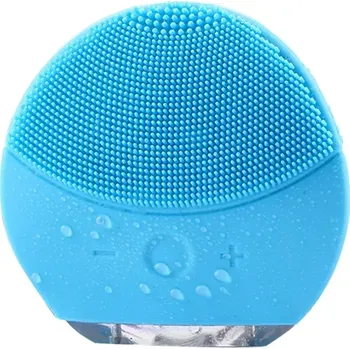 Elektrický čistič pleti Čistící a masážní kartáček na obličej - nabíjecí - Modrý