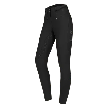 Jezdecké kalhoty ELT Jezdecké rajtky s vysokým pasem a silikonovým gripem Maja Glam Barva: Černá, Velikost: 40