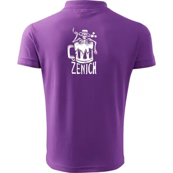 Pánská košile Ženich kostra - Polokošile pánská Pique Polo 203 - 4XL ( Fialová )