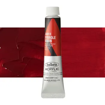Vodová barva Akrylová barva Holbein Heavy Body - Pyrrole Rubin Balení: 20 ml