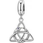 NUBIS® Stříbrný přívěšek korálek na náramek triquetra - NB-8323