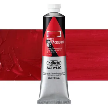 Vodová barva Akrylová barva Holbein Heavy Body - Quinacridone Red Balení: 60 ml