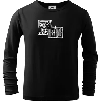 Chlapecké tričko Moje zbraně - Geometrie - matematika - Triko dětské Long Sleeve - 122 cm/6 let ( Černá )