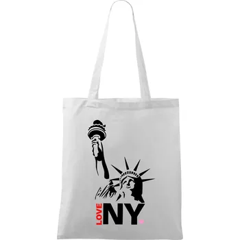 Socha svobody velká - Taška bavlněná - 42 x 38 cm ( Bílá )