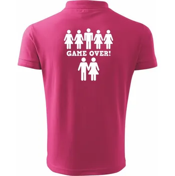 Pánská košile Game over svatba - Polokošile pánská Pique Polo 203 - 5XL ( Purpurová )