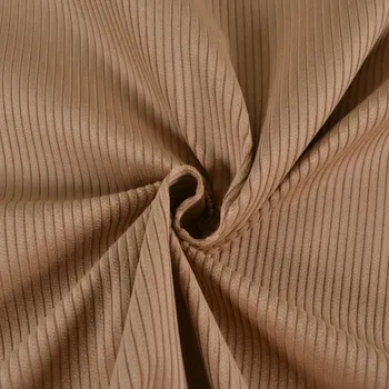 Látka bavlněný manšestr Taya světle hnědý