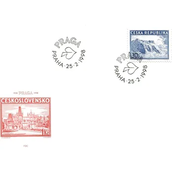 Poštovní známka Česká pošta (1998) FDC 171 - Česko - Historie výstav - Praga 1998