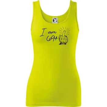 Dámské tričko I am fuck off 70 - Dámské tílko - XL ( Limetková )