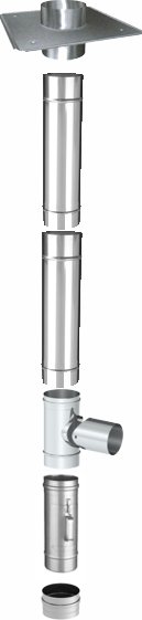 Komíny CZ Sestava pro vložkování 160mm-0,8mm Výška sestavy pro vložkování: výška 5m