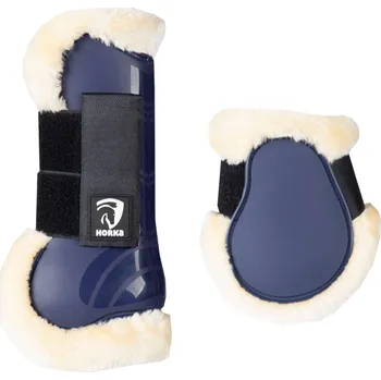 Koňské kamaše Horka Sada kamaší s beránkem Barva: Modrá, Velikost: L