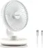 Domácí ventilátor InnovaGoods Dobíjecí stolní ventilátor se světlem bílý