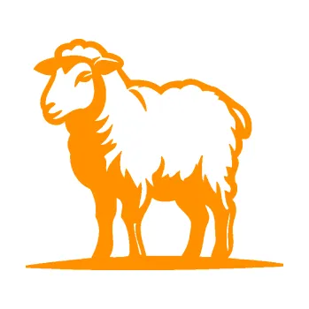 Samolepící dekorace Ovce 002 levá (06 - oranžová) SAMOLEPKA NA AUTO, NÁLEPKA, FÓLIE, POLEP, TUNING, VLASTNÍ TEXT, TISK, AUTOSAMOLEPKY.cz, POLEPY, OBRÁZEK, LOGO, 3D STICKERS