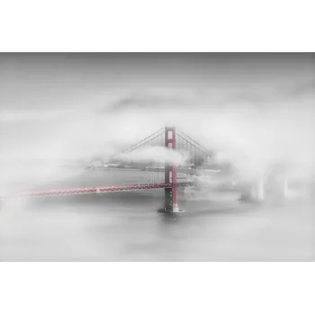 Plakát Plakát, Obraz - Foggy Golden Gate Bridge | colorkey, Melanie Viola