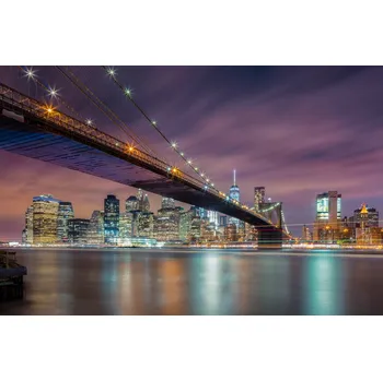 Plakát Plakát, Obraz - Brooklyn Bridge at Night, Michael Zheng