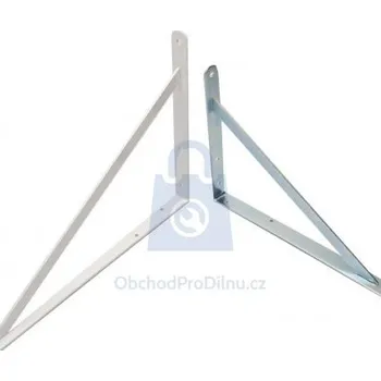 Držák na polici Konzole zesílená s rovnou vzpěrou 500 x 330 x 4 ZN, balení 10 ks