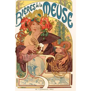 Plakát Plakát, Obraz - Bières De La Meuse, Alfons Mucha