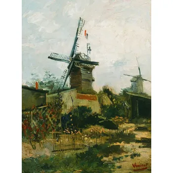 Plakát Plakát, Obraz - Windmills on Montmartre, Vincent van Gogh