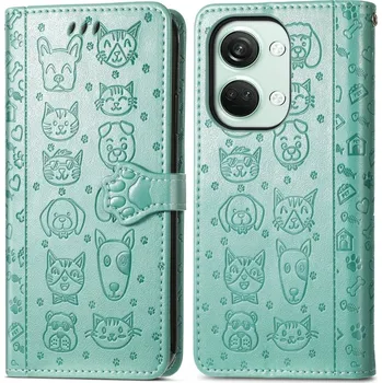 Pouzdro na tablet VSECHNONAMOBIL 65469 ART Peněženkový kryt One Plus Nord 3 5G ANIMALS zelený
