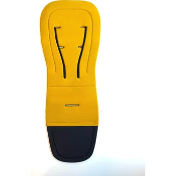 Kočárek Kidiloo Univerzální podložka do kočárku, žebrovaný úplet hořčice