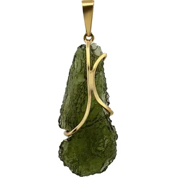 Přívěsek Zlatý přívěsek s vltavínem 4,600 g