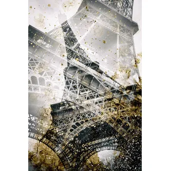 Plakát Plakát, Obraz - Eiffel Tower | Vintage gold, Melanie Viola