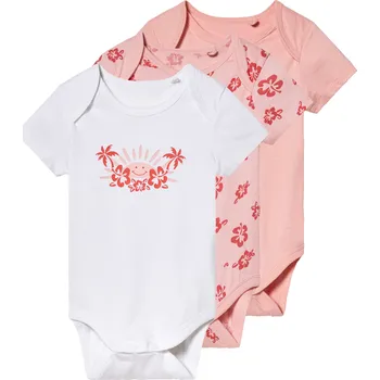 Kojenecký body lupilu® Dívčí body, 3 kusy (62/68, růžová/bílá)