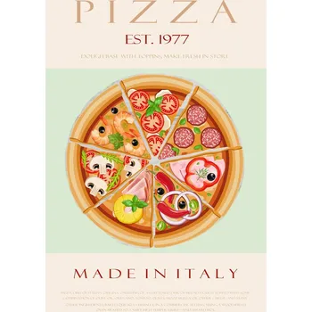 Plakát Plakát, Obraz - Pizza est. 1977, Rikke Londager Boisen