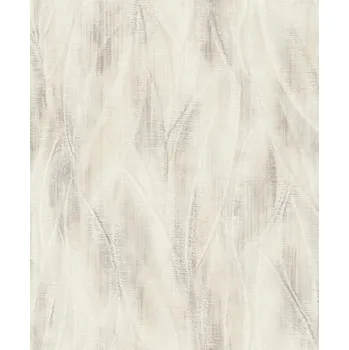 Tapeta Vliesová tapeta šedá - listy 486254 / Tapety na zeď Country Charme (0,53 x 10,05 m) Rasch