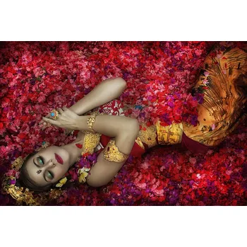 Plakát Plakát, Obraz - Balinese Woman Among The Flowers, Taman Tan